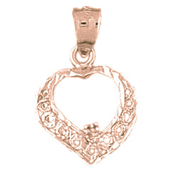14K or 18K Gold Heart Pendant