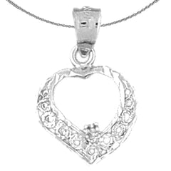 14K oder 18K Gold Herz Anhänger