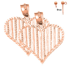 14K or 18K Gold Heart Earrings