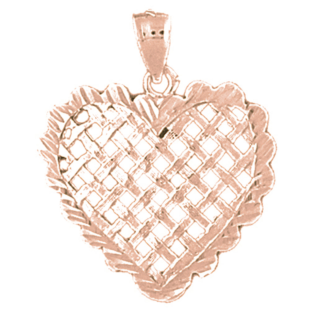 10K, 14K or 18K Gold Heart Pendant