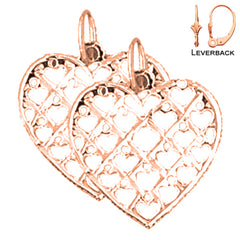 14K or 18K Gold Heart Earrings