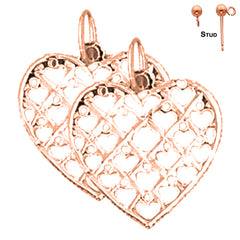 14K or 18K Gold Heart Earrings