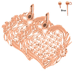 14K or 18K Gold Heart Earrings