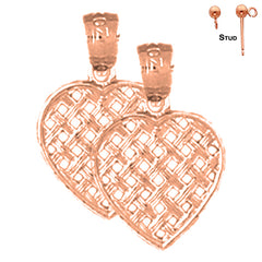 14K or 18K Gold Heart Earrings
