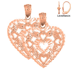 14K or 18K Gold Heart Earrings