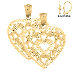 14K or 18K Gold Heart Earrings