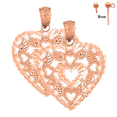 14K or 18K Gold Heart Earrings