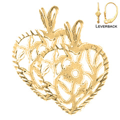 14K or 18K Gold Heart Earrings