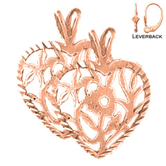 14K or 18K Gold Heart Earrings