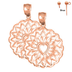 14K or 18K Gold Heart Earrings
