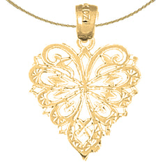 14K or 18K Gold Heart Pendant