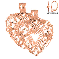 14K or 18K Gold Heart Earrings