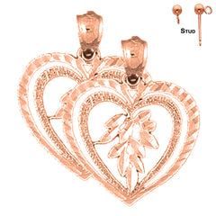 14K or 18K Gold Heart Earrings