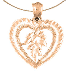14K or 18K Gold Heart Pendant