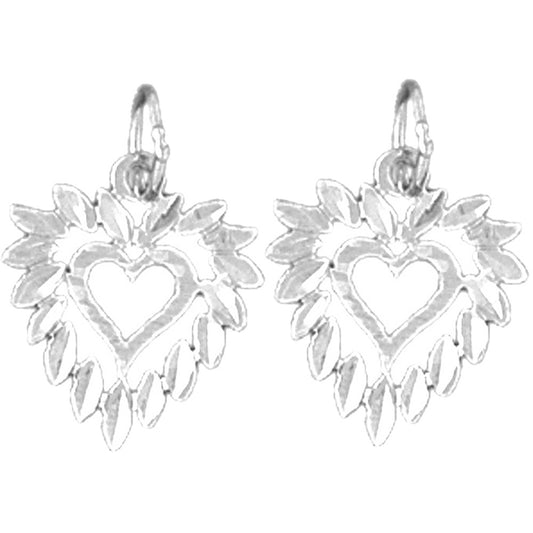 Sterling Silver 16mm Heart Earrings