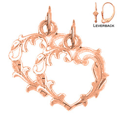 14K or 18K Gold Heart Earrings