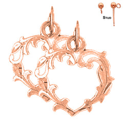 14K or 18K Gold Heart Earrings