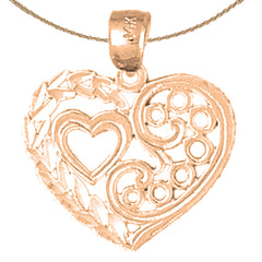 14K or 18K Gold Heart Pendant