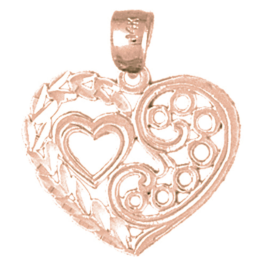 14K or 18K Gold Heart Pendant
