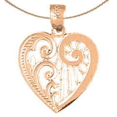 14K or 18K Gold Heart Pendant