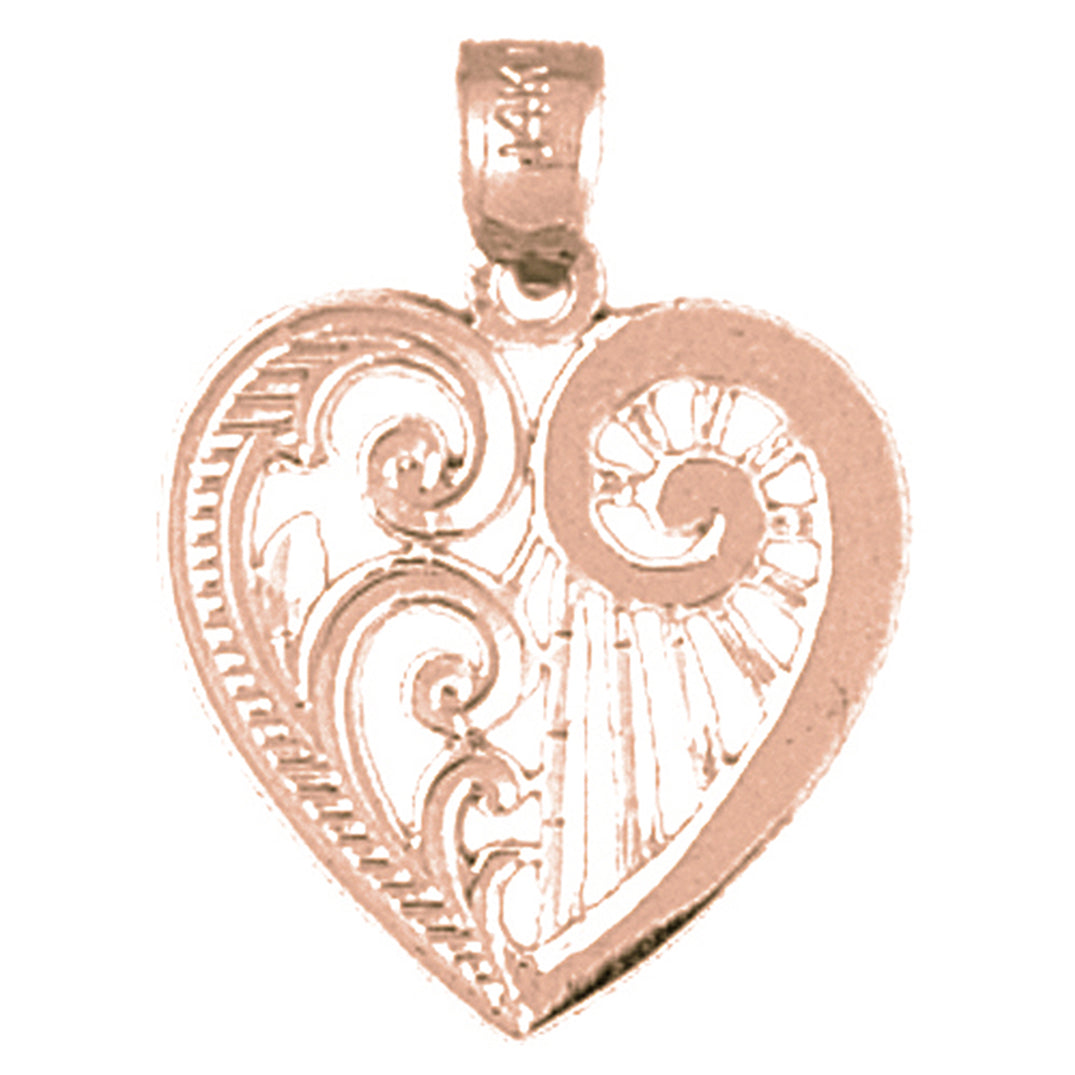14K or 18K Gold Heart Pendant