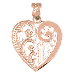 14K or 18K Gold Heart Pendant