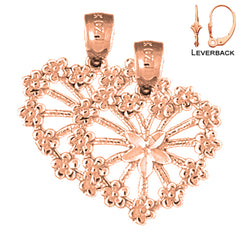 14K or 18K Gold Heart Earrings