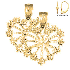 14K or 18K Gold Heart Earrings