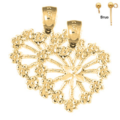 14K or 18K Gold Heart Earrings