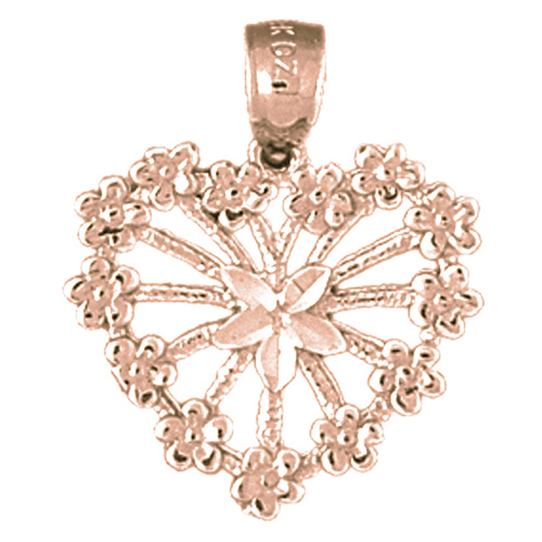 14K or 18K Gold Heart Pendant