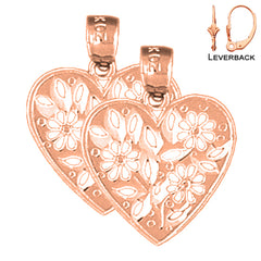 14K or 18K Gold Heart Earrings