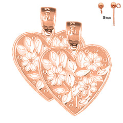 14K or 18K Gold Heart Earrings