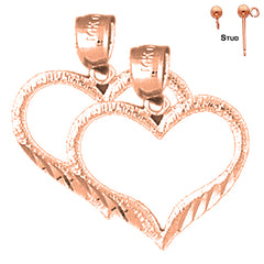 14K or 18K Gold Heart Earrings