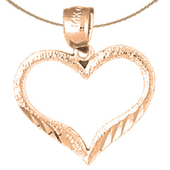 14K or 18K Gold Heart Pendant