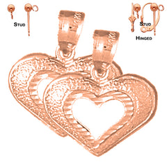 14K or 18K Gold Heart Earrings