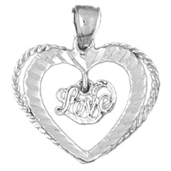 14K or 18K Gold Love Heart Pendant