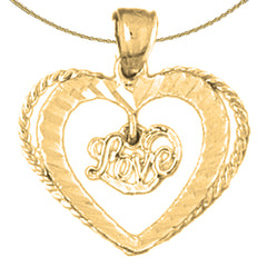 14K or 18K Gold Love Heart Pendant