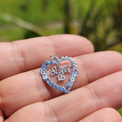 14K or 18K Gold Sweet 16 Heart Pendant
