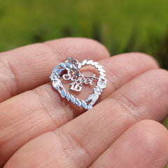 14K or 18K Gold Sweet 16 Heart Pendant