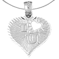 14K oder 18K Goldanhänger „I Herz U“