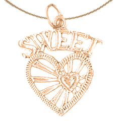 14K or 18K Gold Sweet Heart Pendant