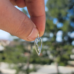 14K or 18K Gold Love Birds Heart Pendant