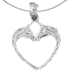 14K or 18K Gold Horse Heart Pendant