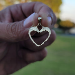 14K or 18K Gold Unicorn Heart Pendant