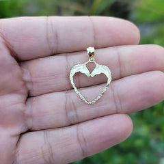 14K or 18K Gold Unicorn Heart Pendant