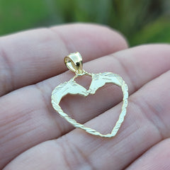 14K or 18K Gold Unicorn Heart Pendant