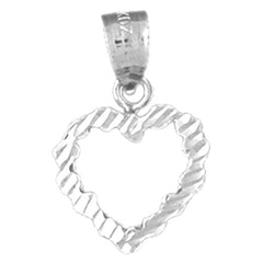 14K or 18K Gold Nugget Heart Pendant