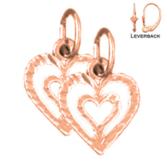 14K or 18K Gold Heart Earrings