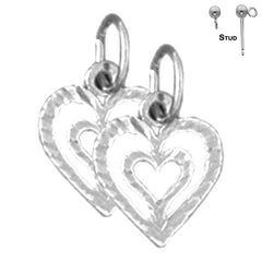 14K or 18K Gold Heart Earrings
