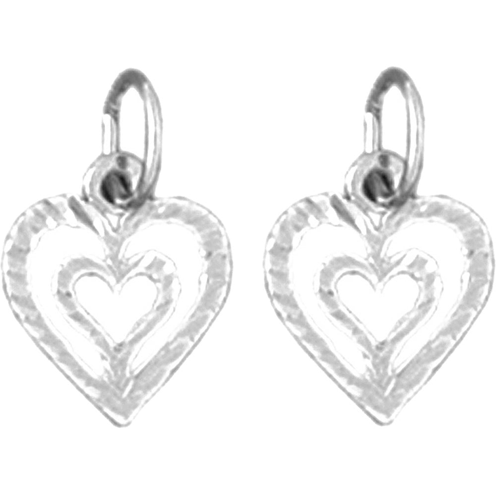 14K or 18K Gold 14mm Heart Earrings